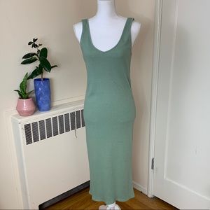Forever21 ribbed midi dress in sea foam